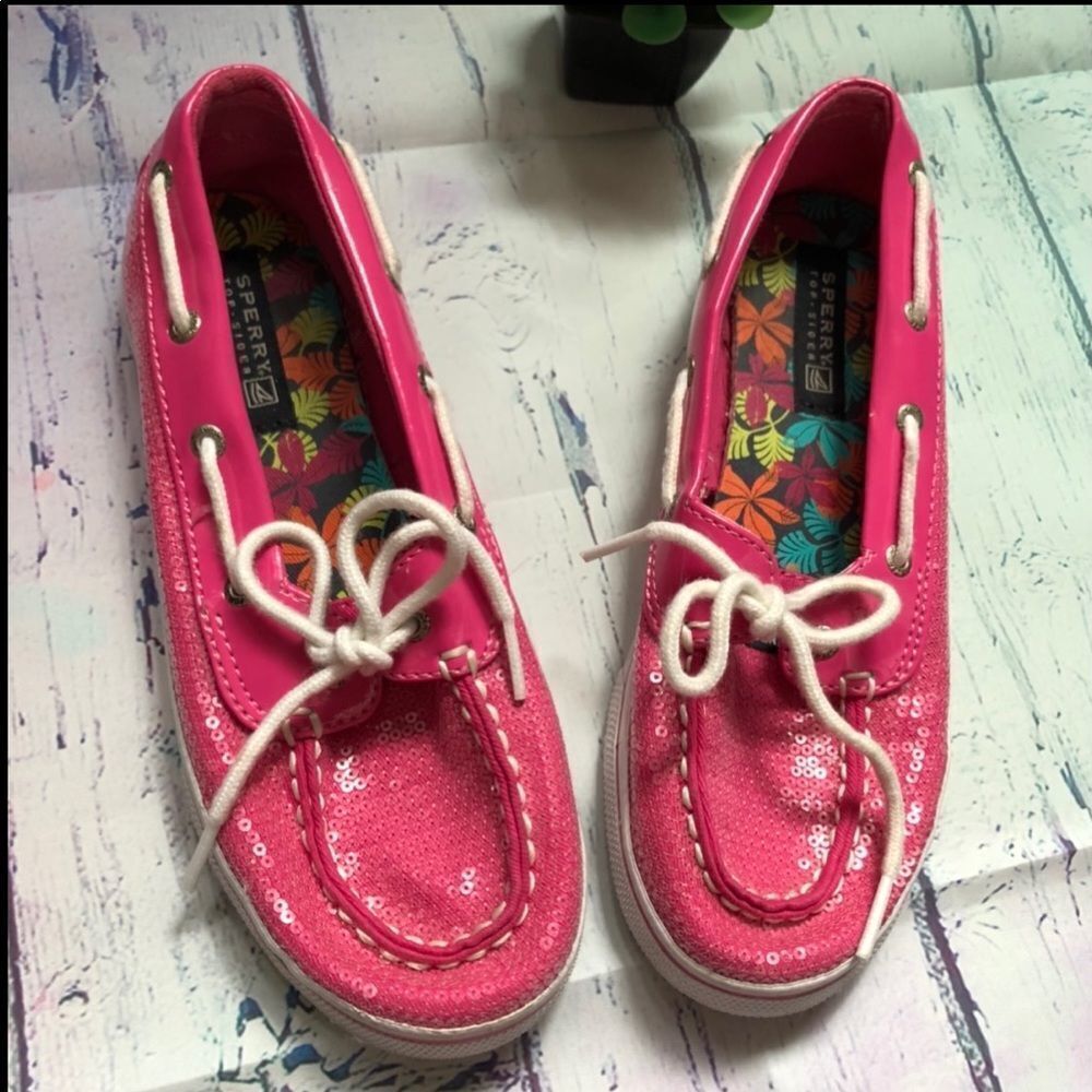 Sperry TOPSIDERS pink boat shoes, - Picture 2 of 9